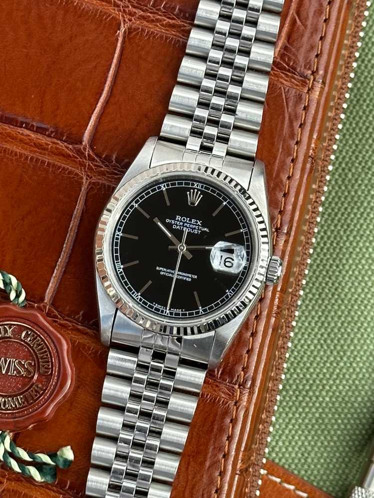 Featured image for Rolex Datejust 16234 Black undefined with original box and papers