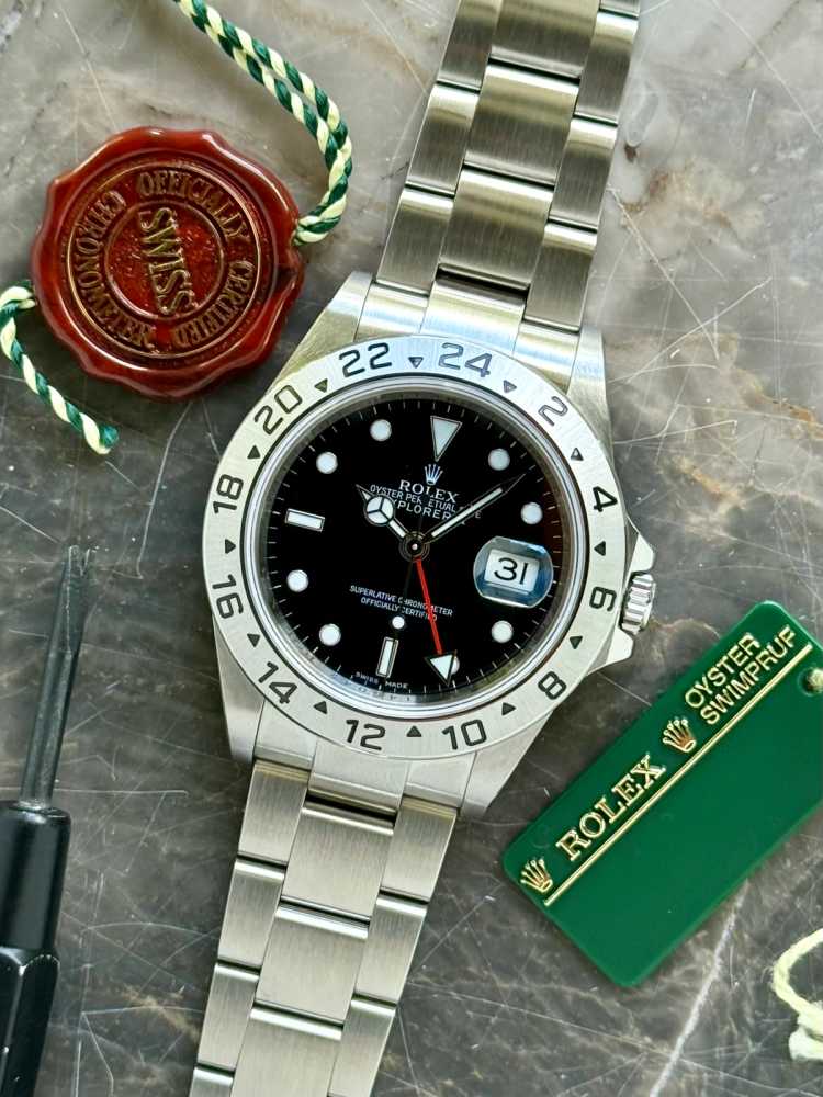 Featured image for Rolex Explorer 2 "3186 Caliber" 16570 Black 2008 with original box and papers