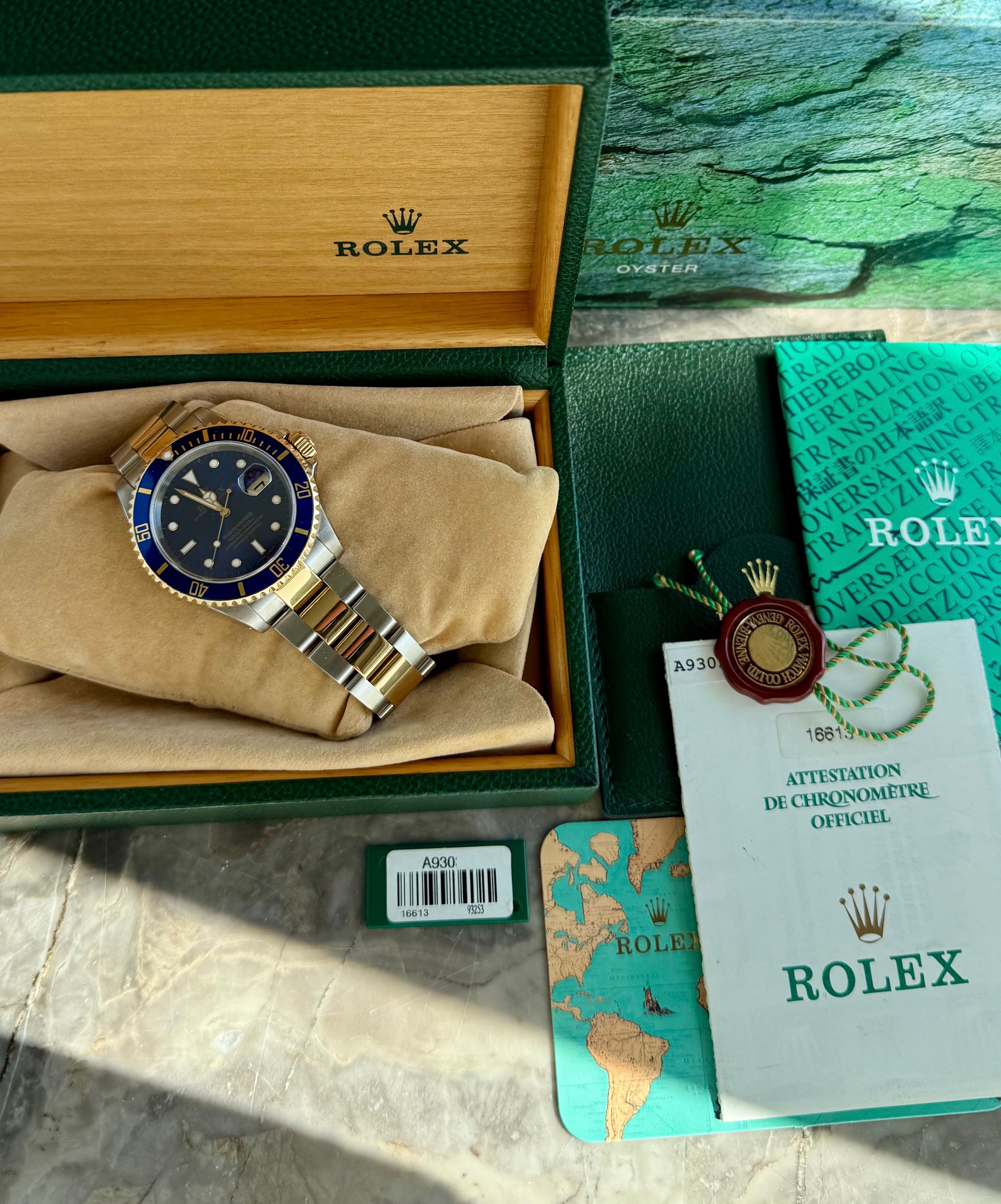Rolex Submariner 16613 Blue 1999 with original box and papers 2 Rolex Submariner 16613 Blue 1999 with original box and papers 2