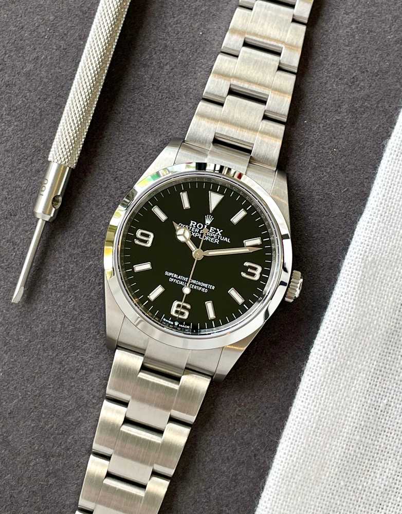 Featured image for Rolex Explorer 1 124270 Black 2021 with original box and papers