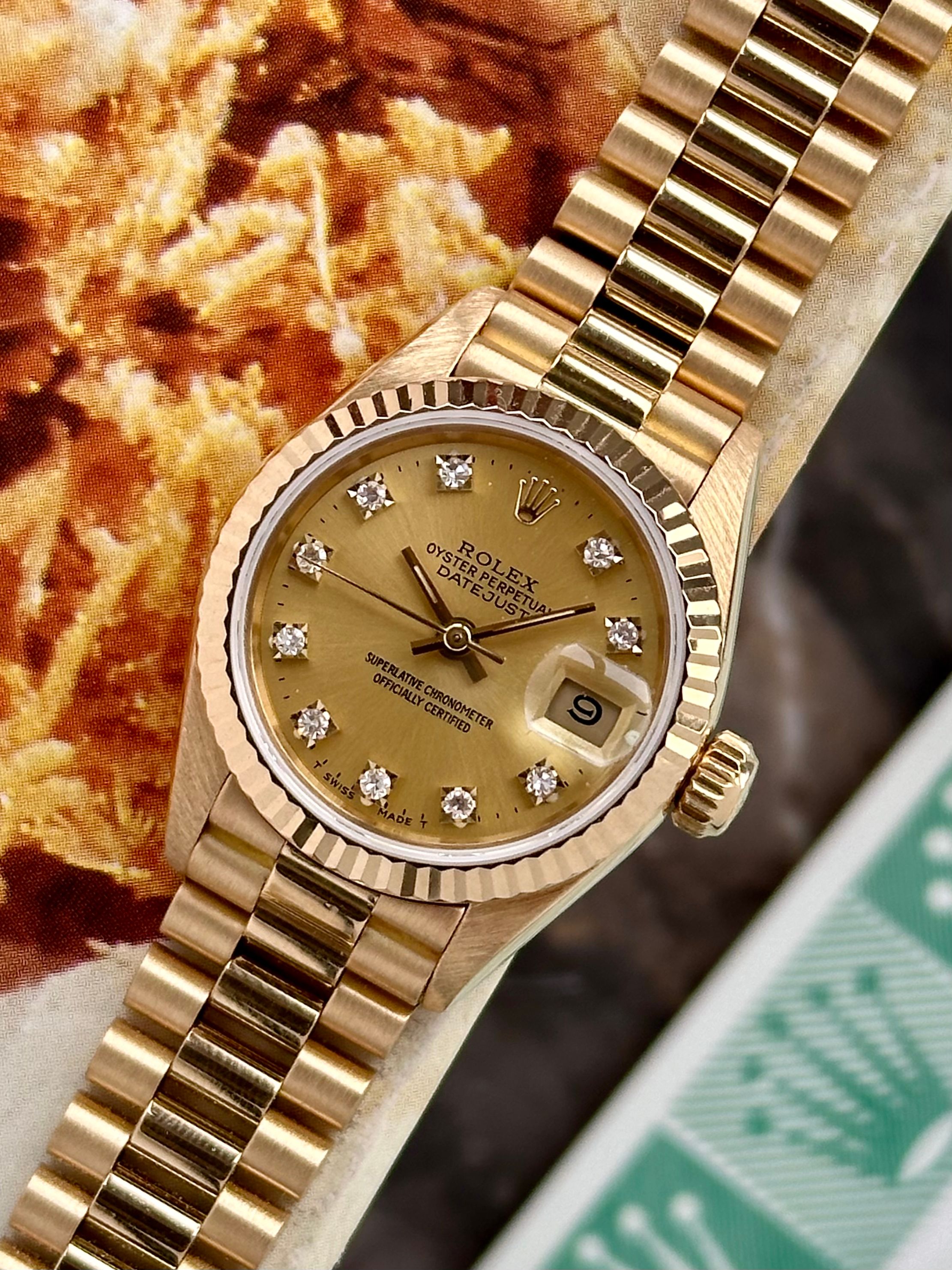 中古 ロレックス ROLEX 69178G R番(1987年頃製造) シャンパン /ダイヤモンド レディース 腕時計 ROLEX - 中古 ロレックス ROLEX 69178G R番(1987年頃製造) シャンパン