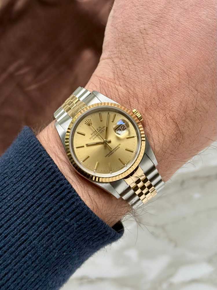 Wrist shot image for Rolex Datejust 16233 Gold 1991 2