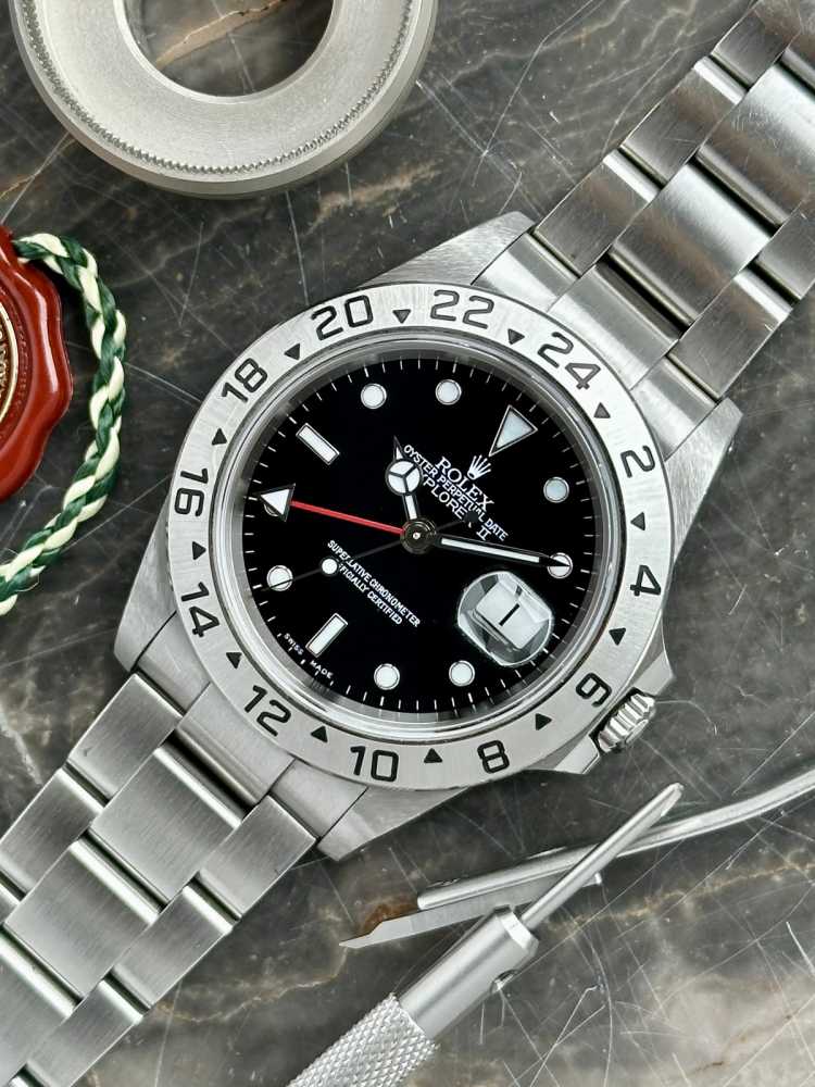 Image for Rolex Explorer II 16570 Black 2000 with original box and papers 2