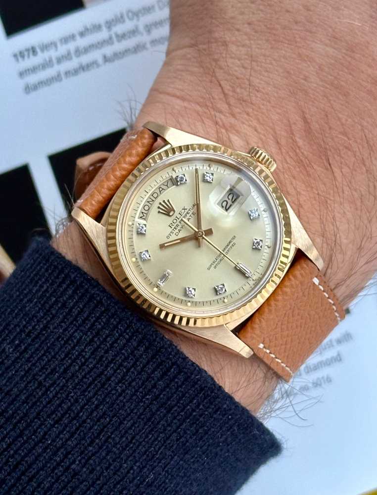 Wrist image for Rolex Day-Date "Diamond" 1803 Gold 1971 