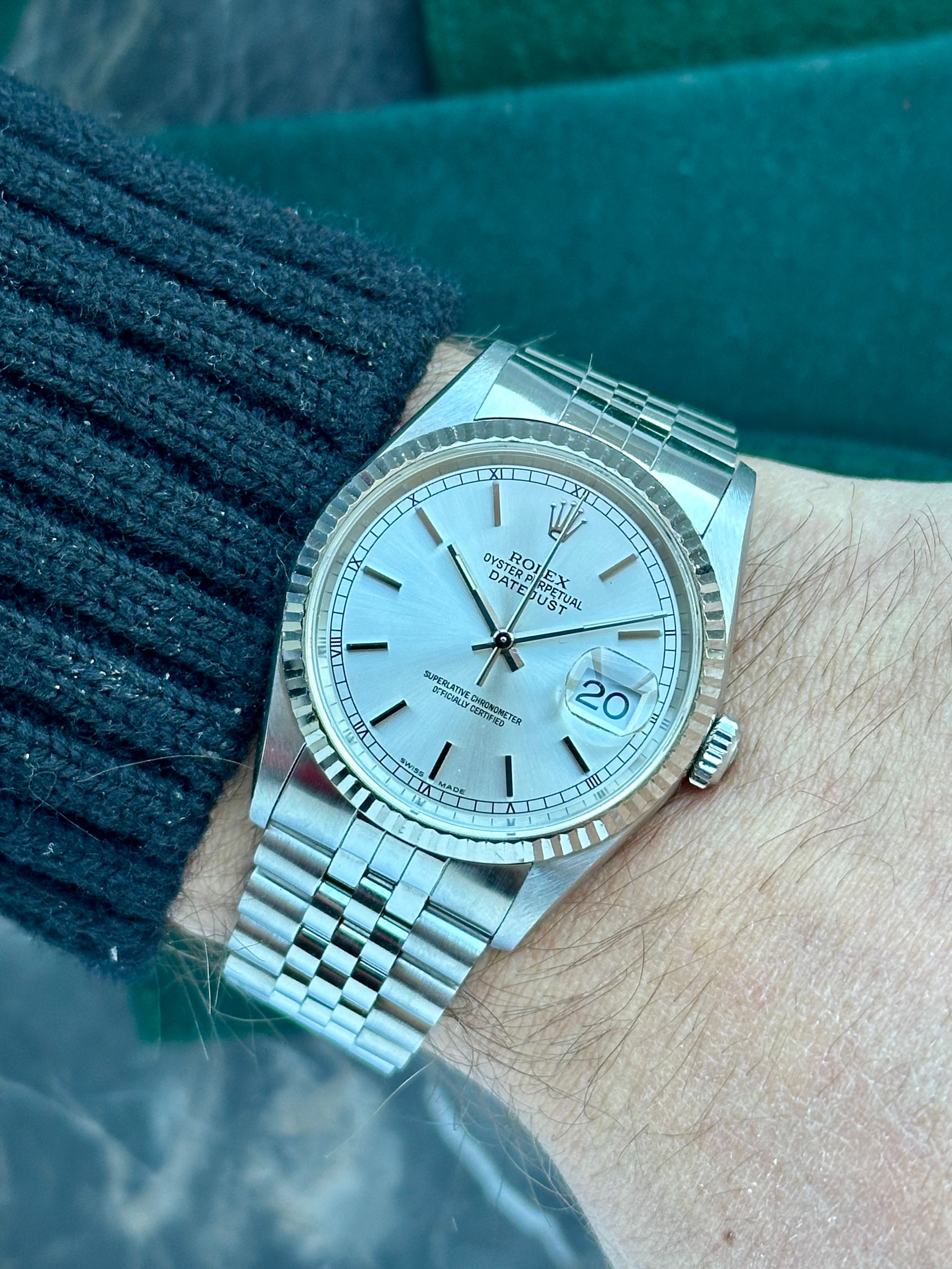 Rolex Datejust 16234 Silver 1996 with original box and papers 3