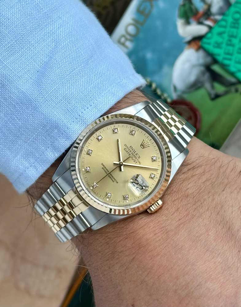 Image for Rolex Datejust "Diamond" 16233 Gold 1988 with original box and papers