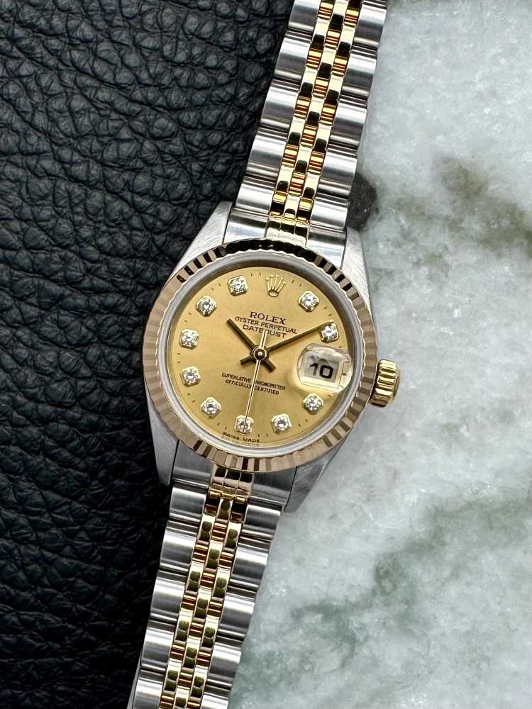 Featured image for Rolex Lady-Datejust "Diamond" 79173G Gold 2000 with original box and papers 3