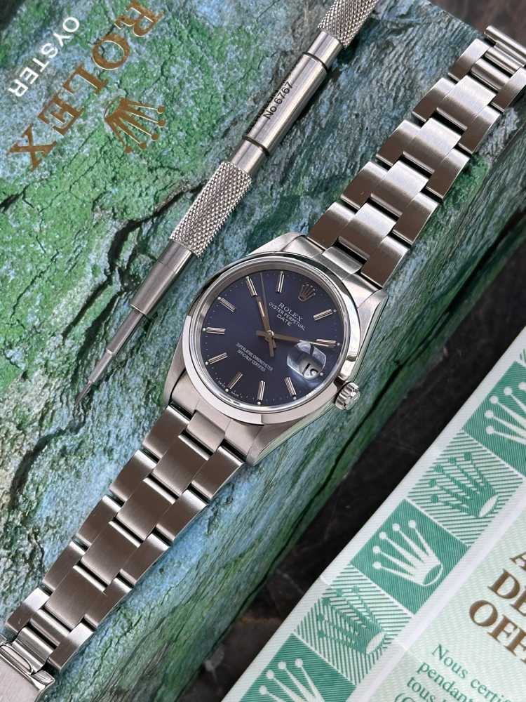 Image for Rolex Oyster Perpetual Date 15200 Blue 2000 with original box and papers