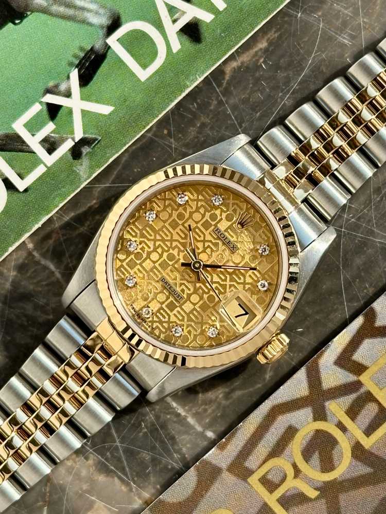 Image for Rolex Midsize Datejust "Diamond" 68273 Gold 1984 with original box and papers