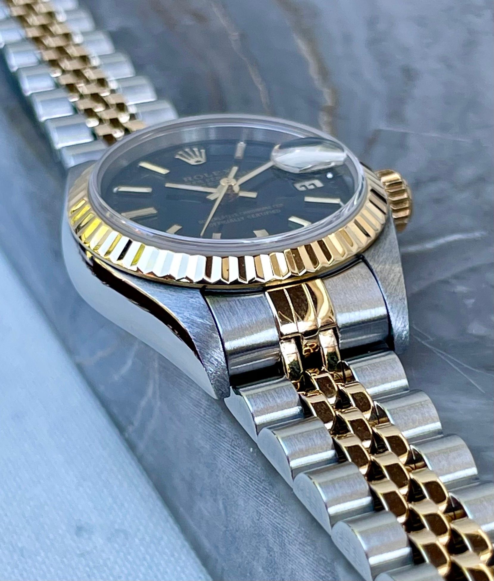 Rolex Lady Datejust 69173 Black 1998 with original box and papers