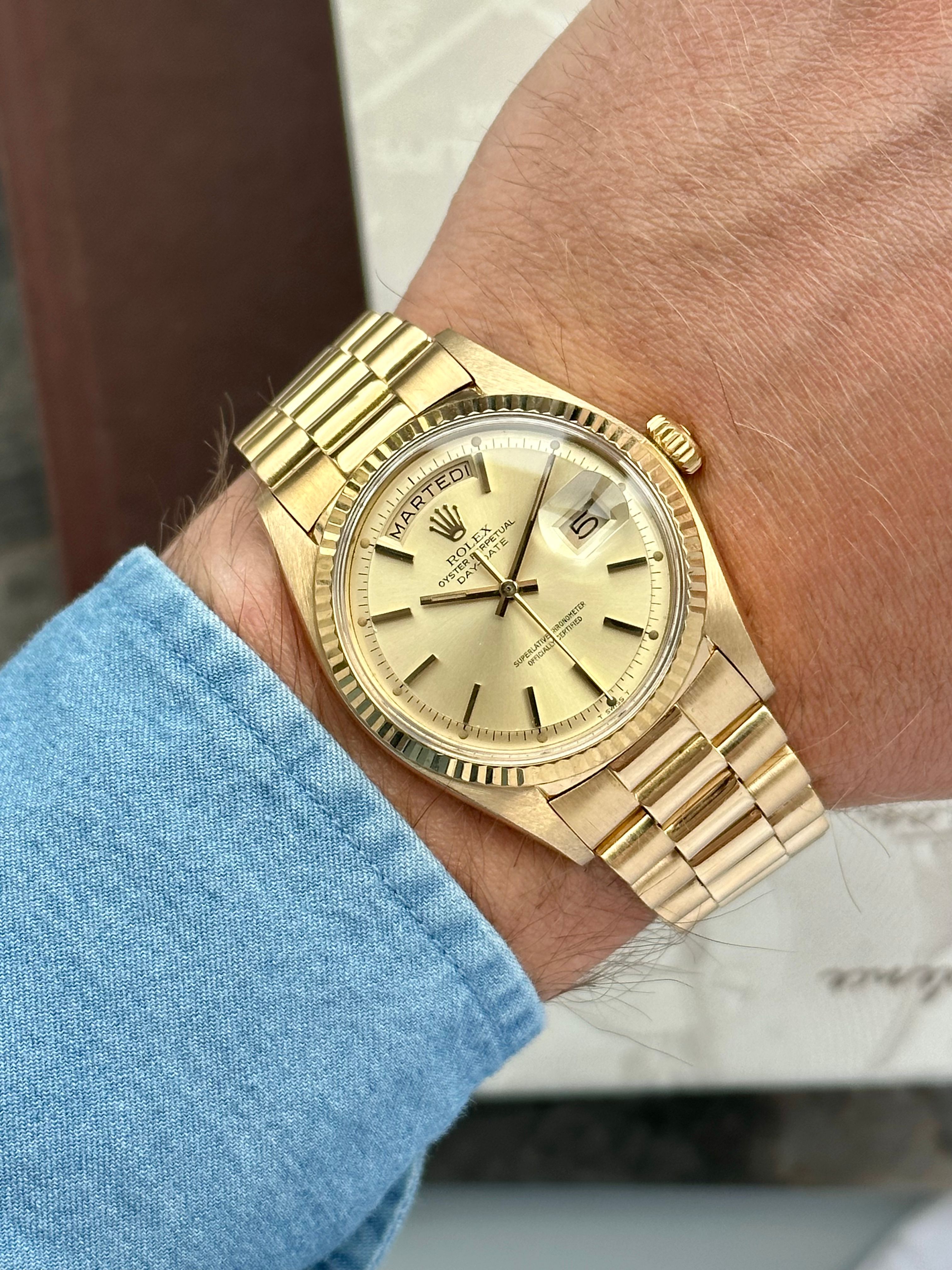 Rolex day date 36mm on outlet wrist