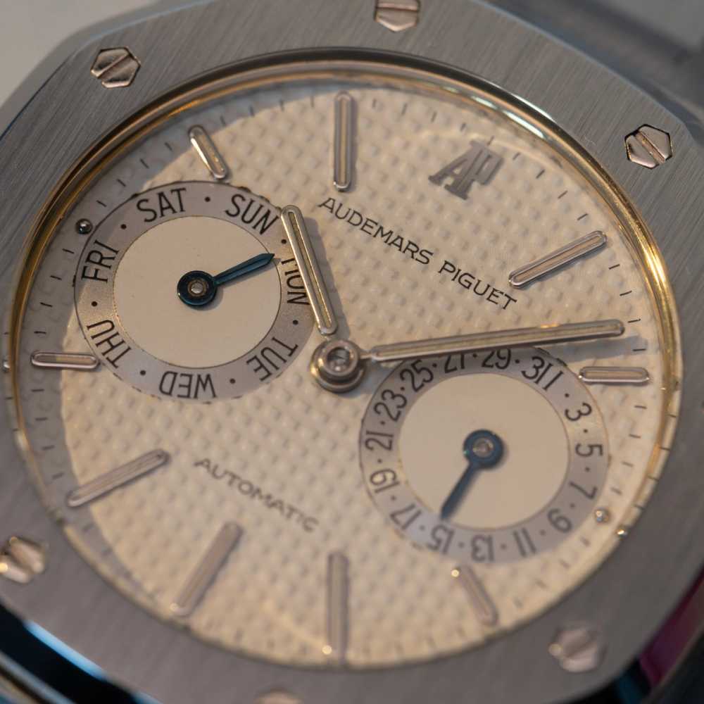 Image for Audemars Piguet Royal Oak "Day Date Owl" 25572ST Cream 1994 with original box and papers