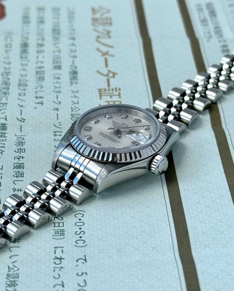 Image for Rolex Lady-Datejust "Diamond" 79174G Silver 1999 with original box and papers