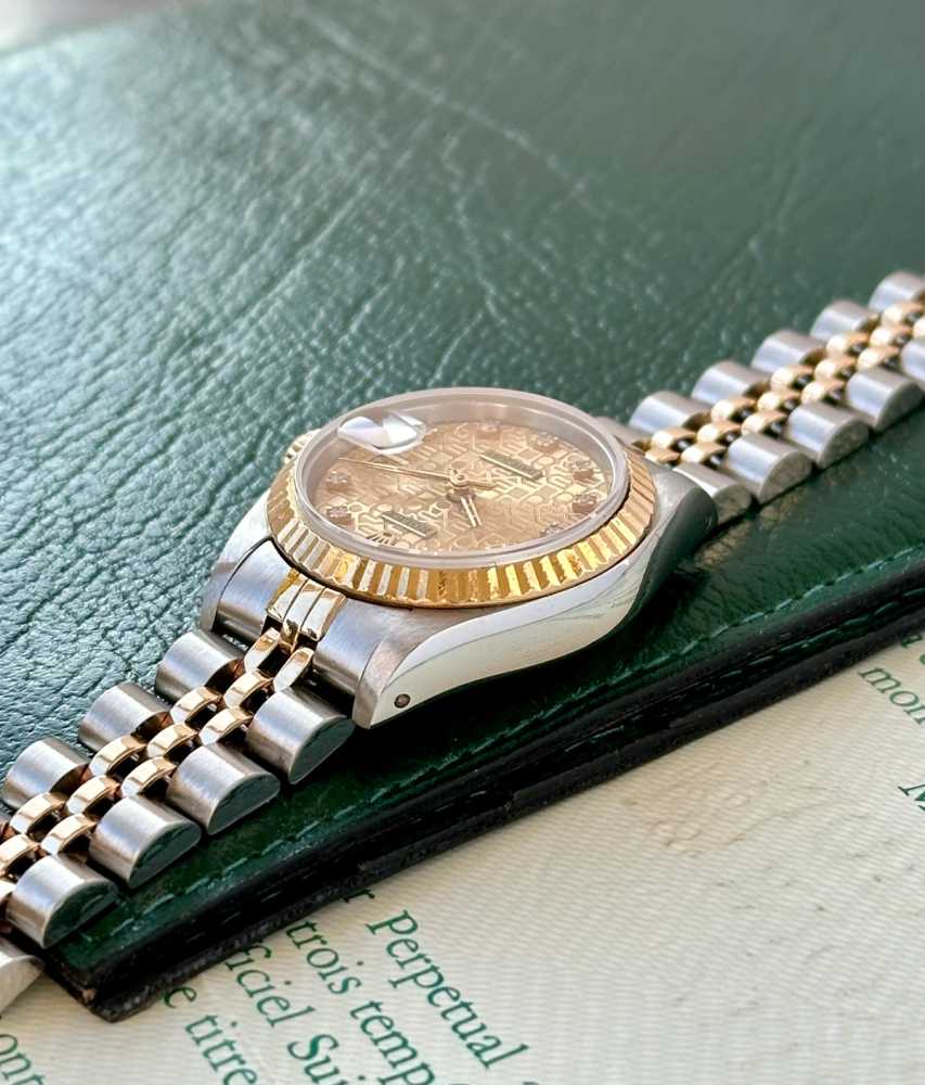 Image for Rolex Lady-Datejust "Diamond" 69173G Gold 1988 with original box and papers
