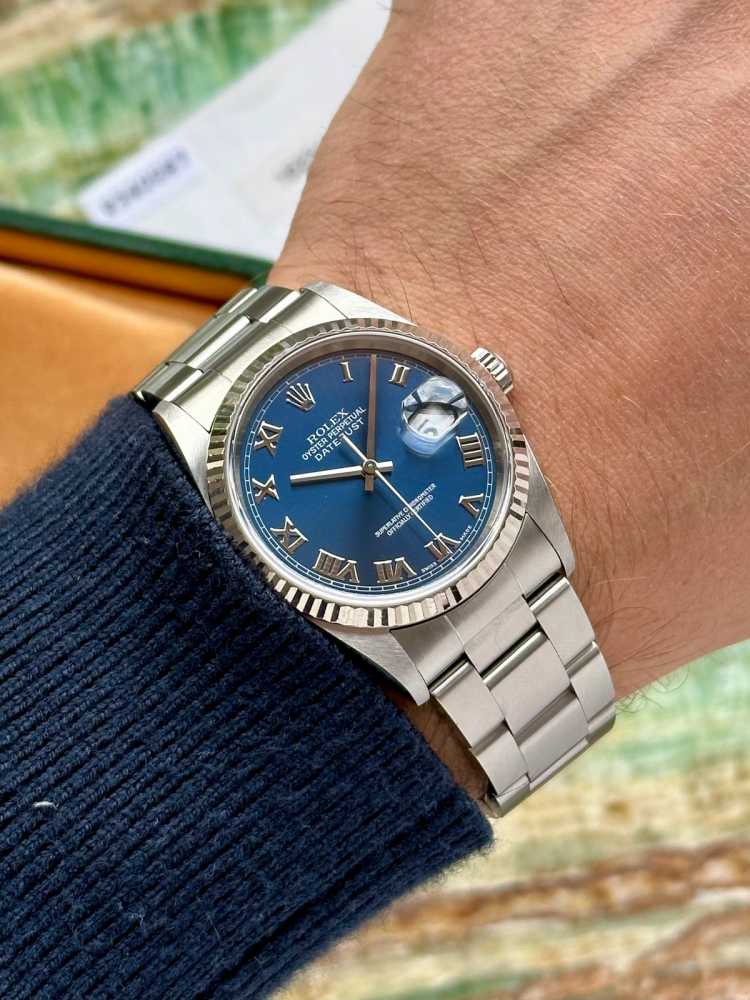 Image for Rolex Datejust 16234 Blue 2000 with original box and papers