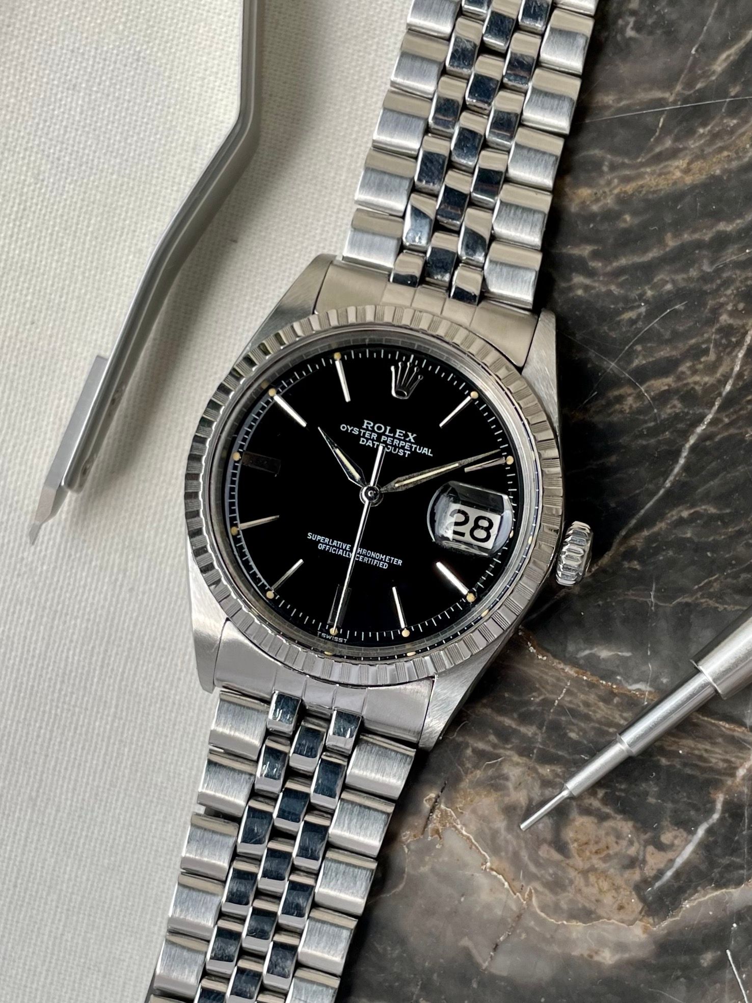 Rolex datejust best sale 1603 production years