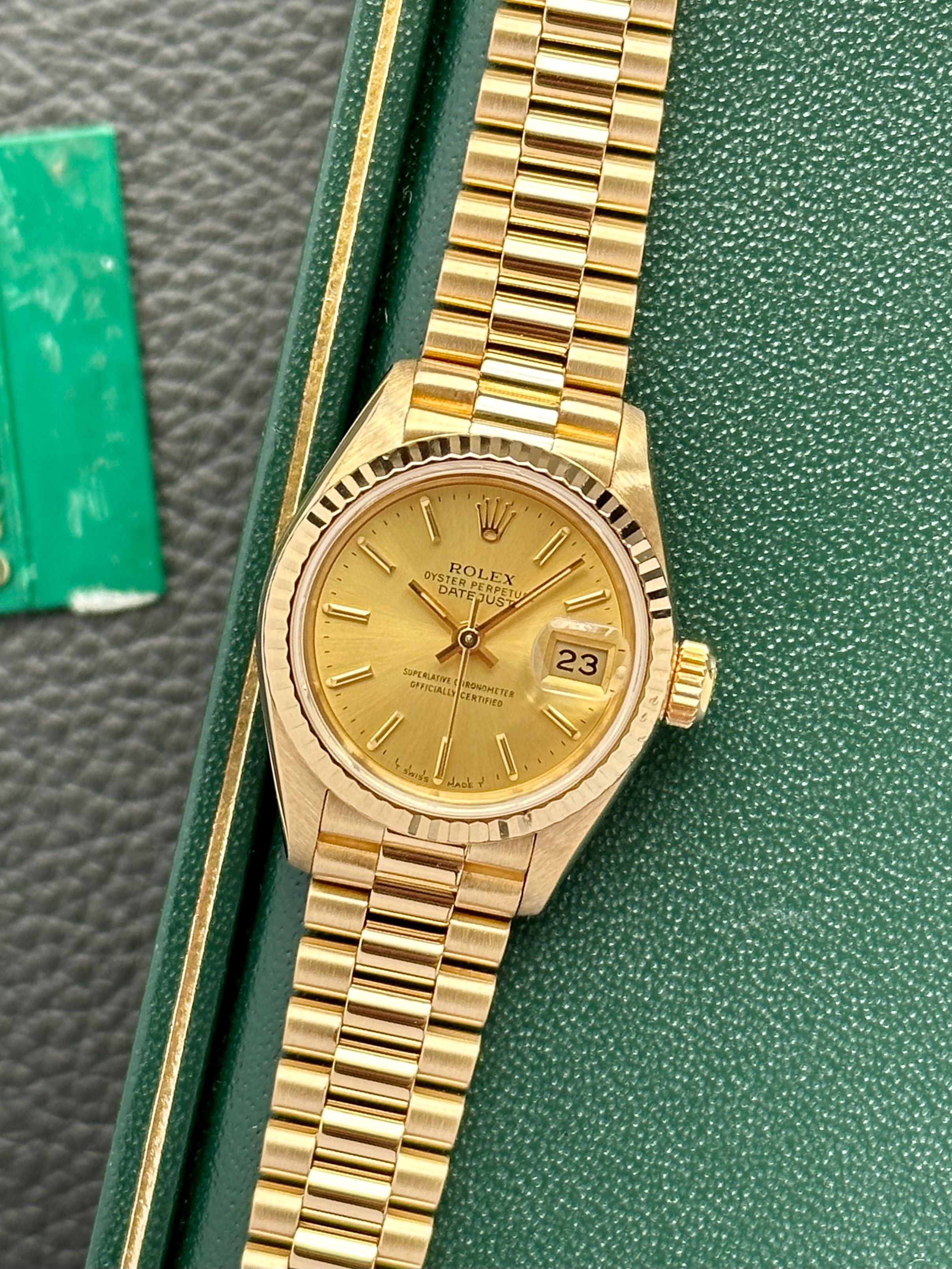 Rolex Lady-Datejust 69178 Gold 1989 with original box and papers