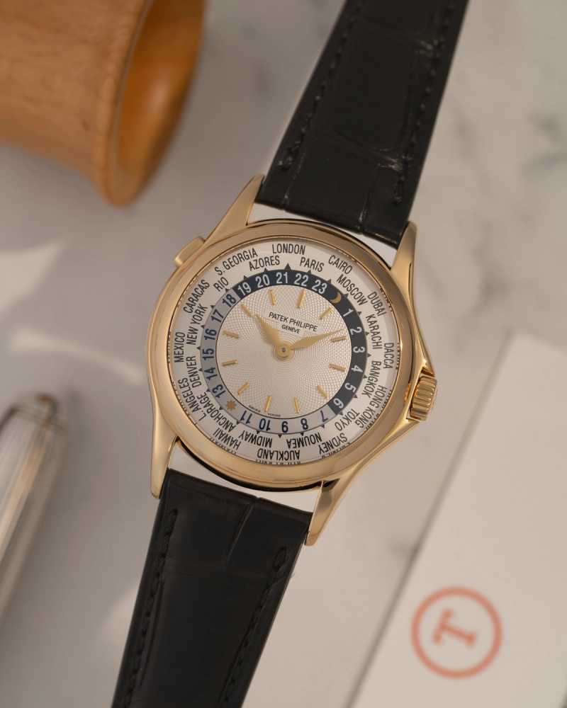 Featured image for Patek Philippe World Time 5110J White 2001 with original box and papers