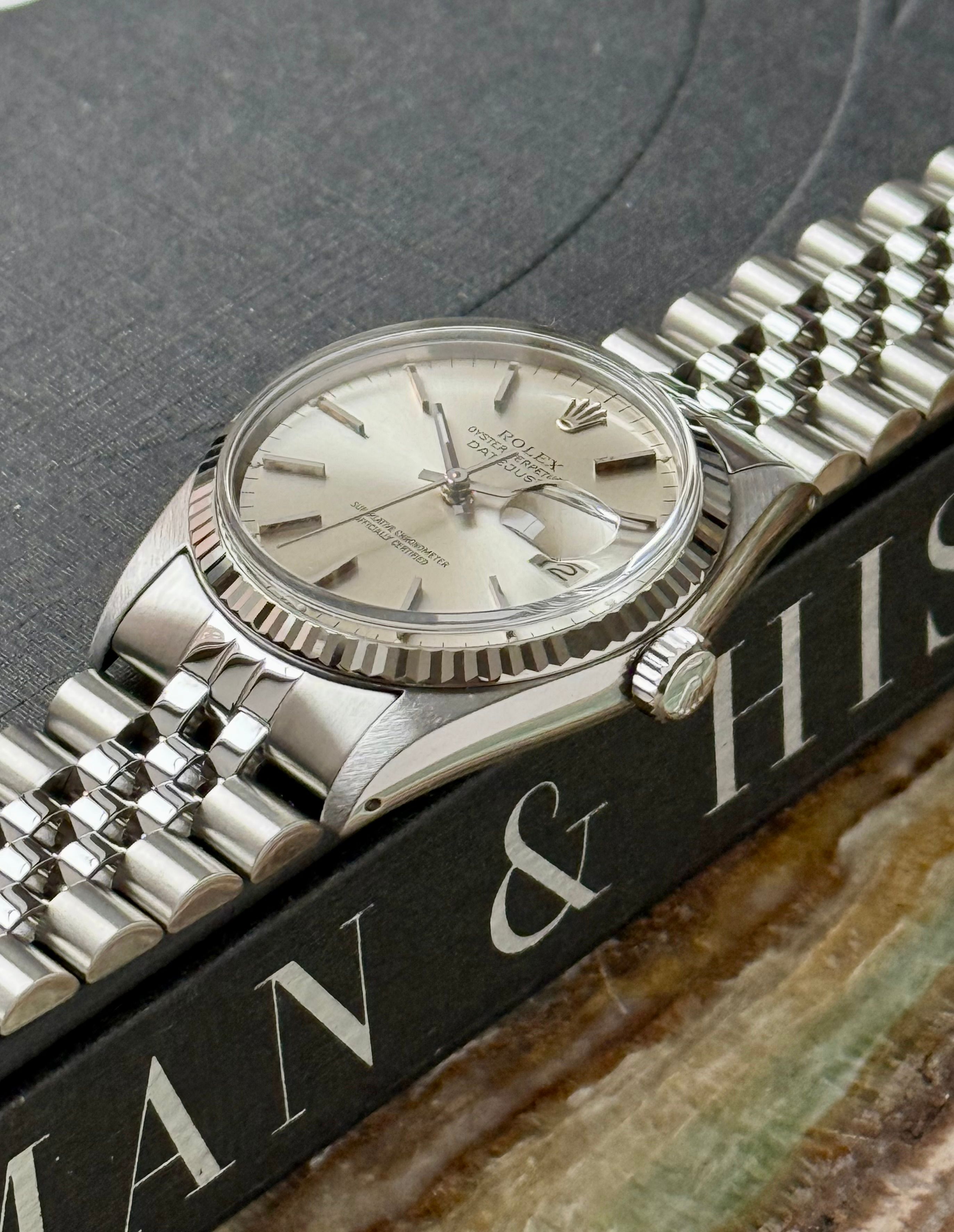 Rolex Datejust 16014 Silver 1978 with original box and papers