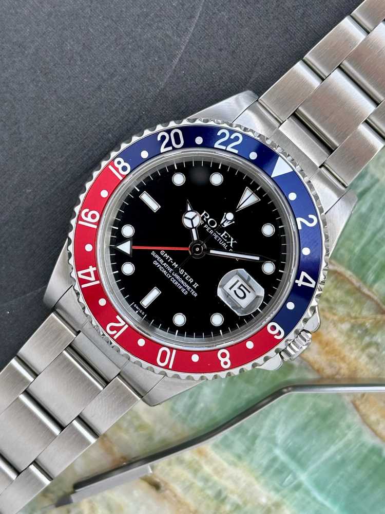 Image for Rolex GMT-Master II "Pepsi" 16710 Black 1999 with original box and papers 2