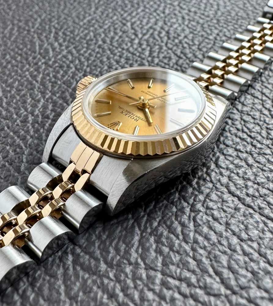 Image for Rolex Oyster Perpetual Lady 67193 Gold 1993 with original box and papers