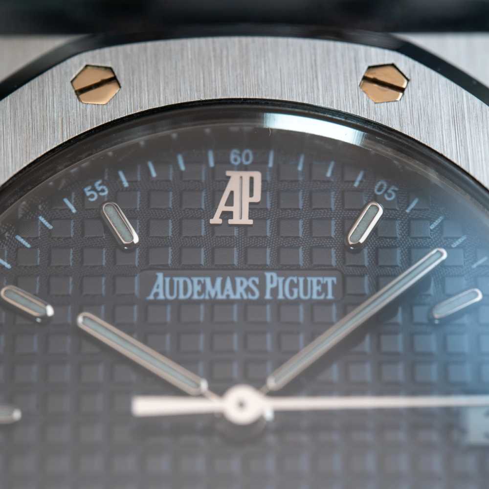 Image for Audemars Piguet Royal Oak "Blue/Gray dial" 14790ST Blue 2002 with original box and papers