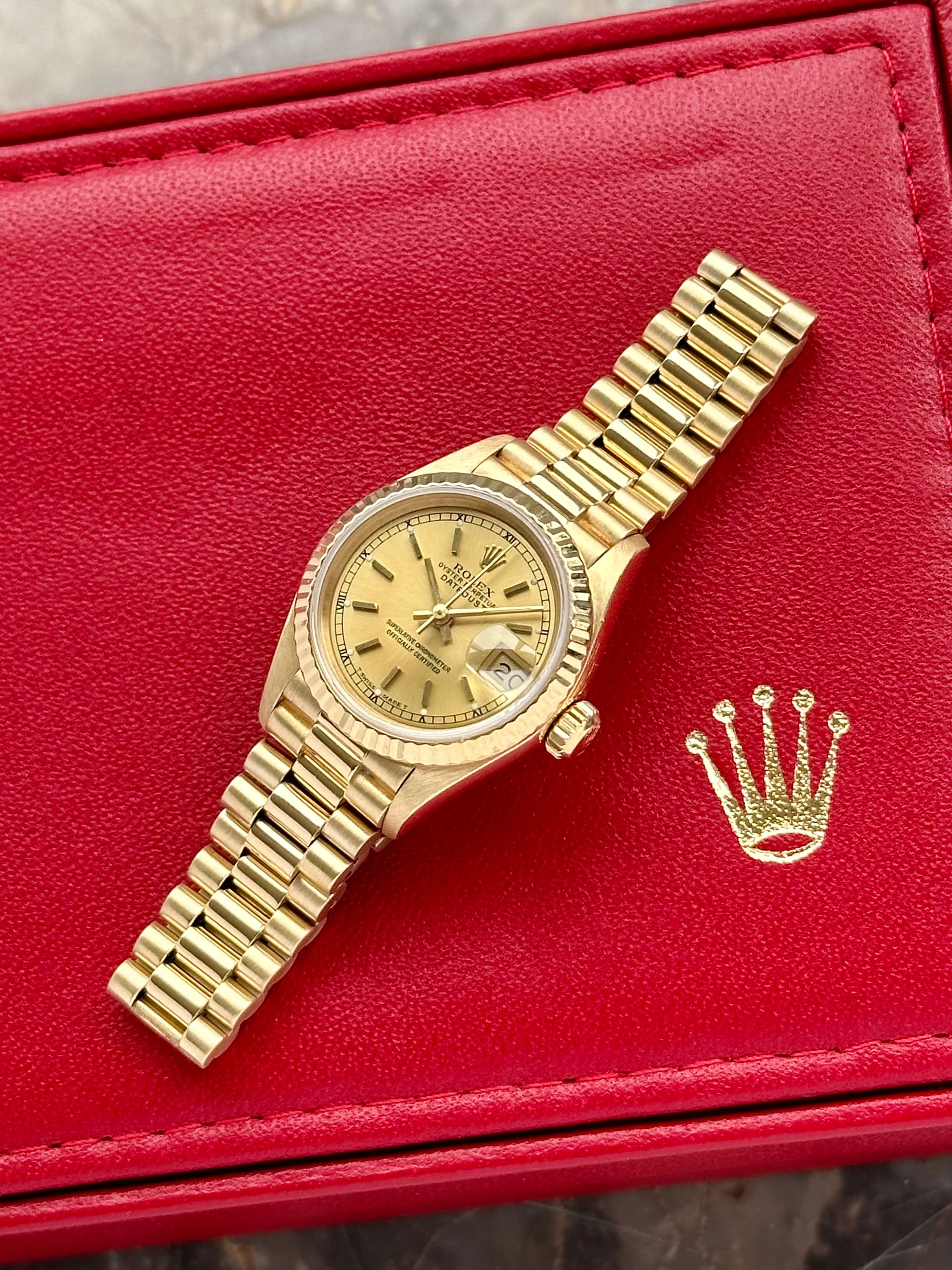 Rolex Lady-Datejust 69178 Gold 1989 with original box and papers 2