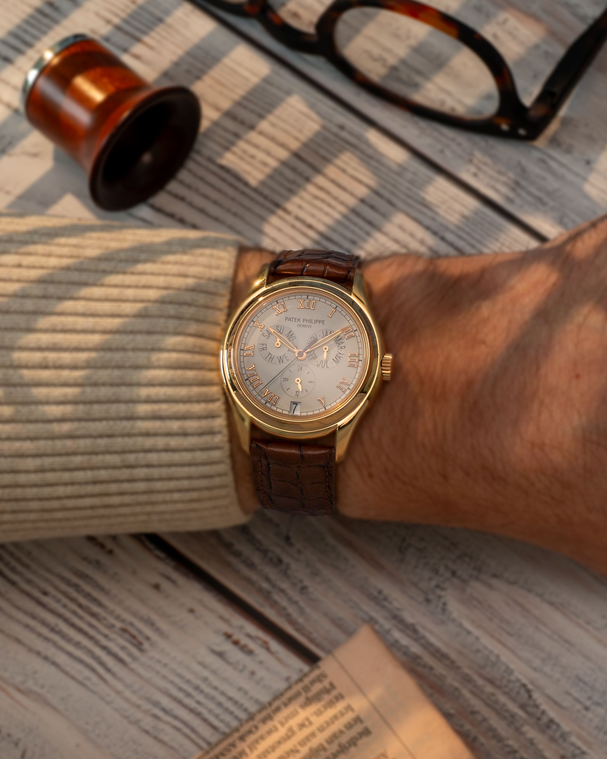 Patek Philippe Annual Calendar 5035R Cream 1997 with original box