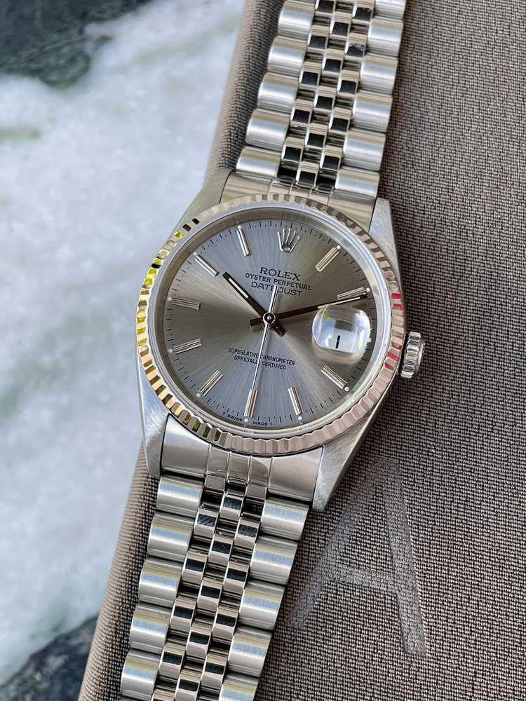 Detail image for Rolex Datejust 16234 Grey 1990 with original box