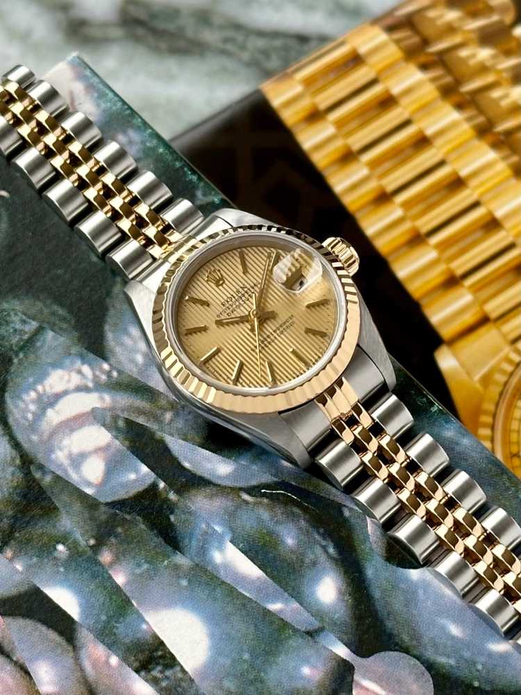 Image for Rolex Lady-Datejust "Tapestry" 69173 Gold 1995 with original box and papers