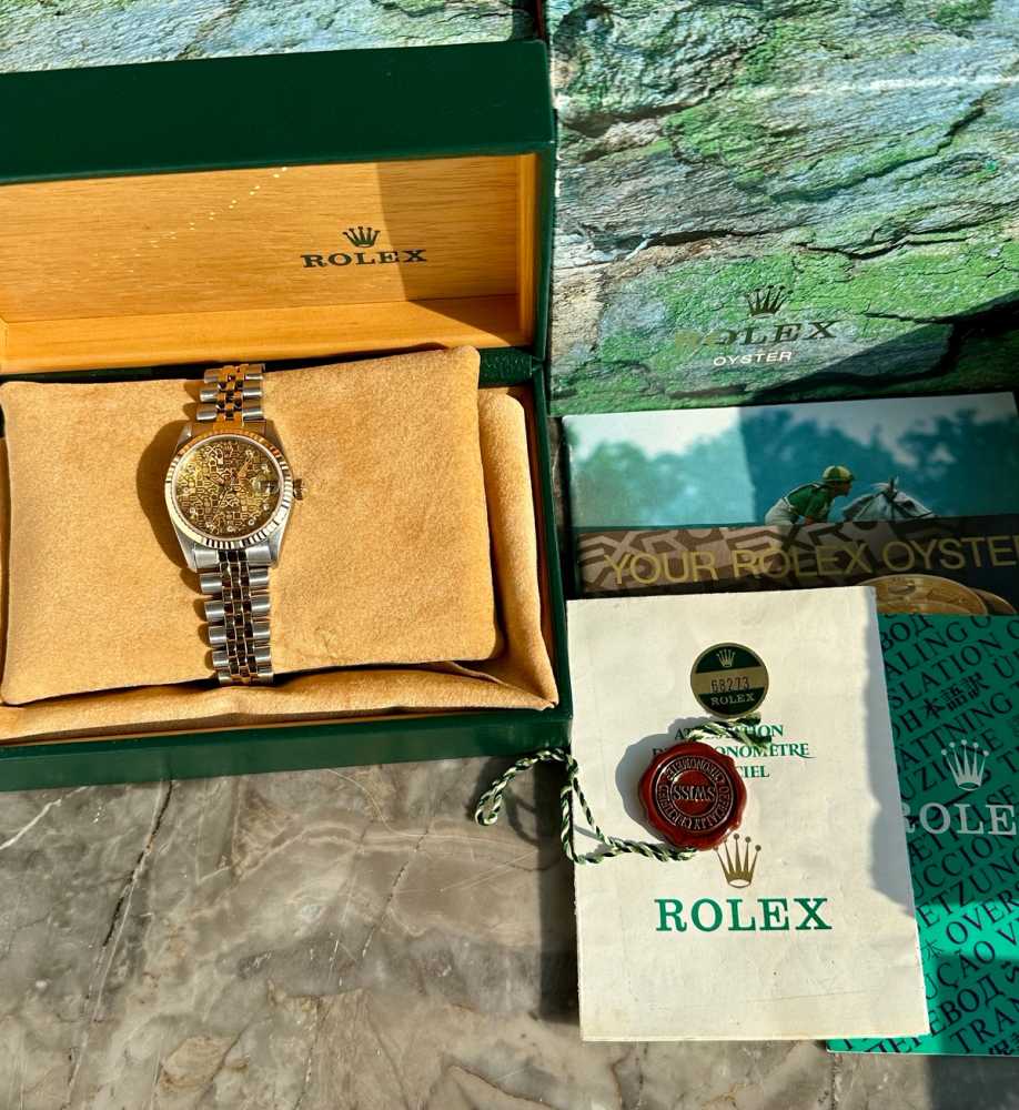 Image for Rolex Midsize Datejust "Diamond" 68273 Gold 1984 with original box and papers