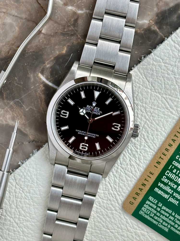 Featured image for Rolex Explorer 114270 Black 2009 with original box and papers