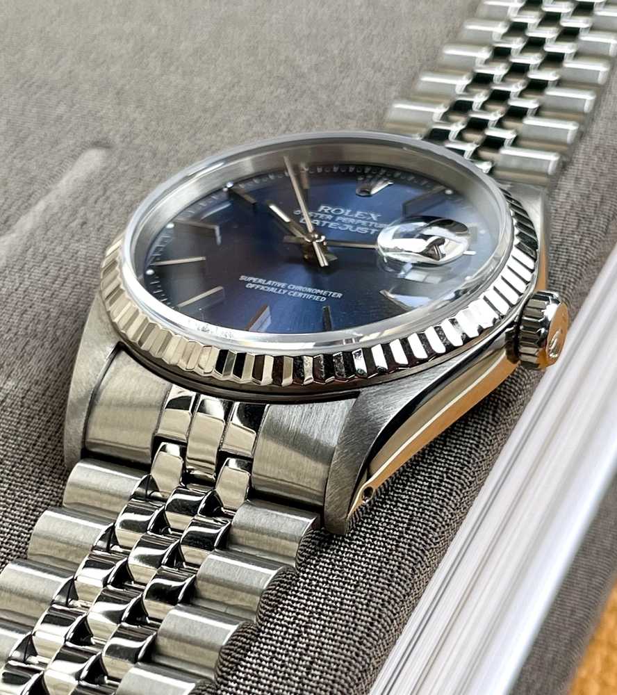 Image for Rolex Datejust 16234 Blue 1990 with original box 2