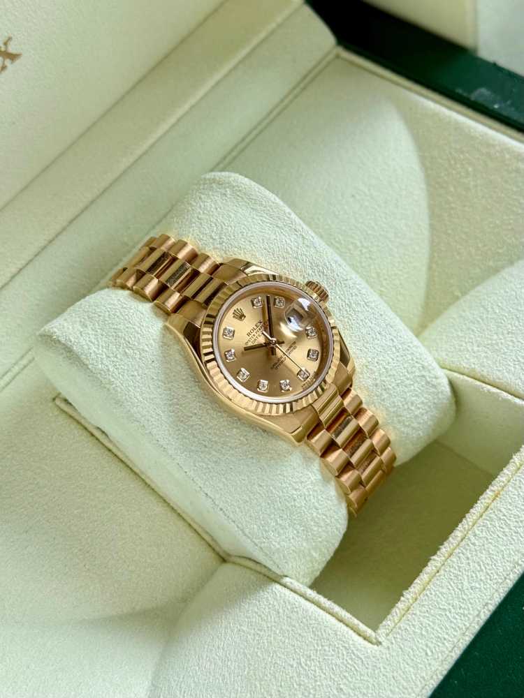 Wrist shot image for Rolex Lady-Datejust "Diamond" 179178 Gold 2010 with original box and papers