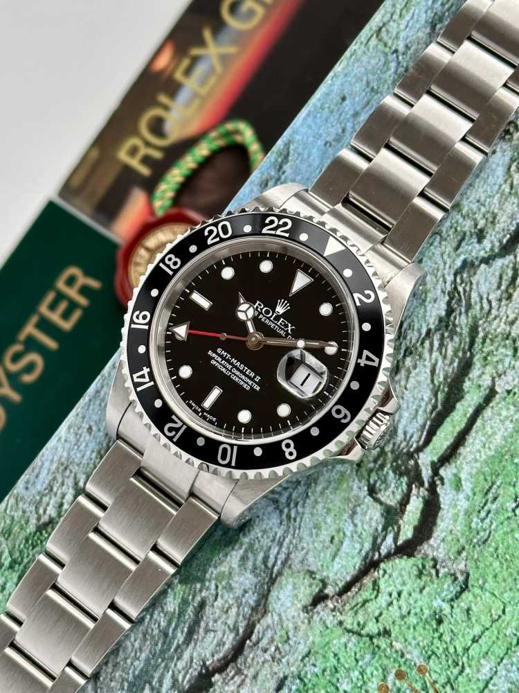 Image for Rolex GMT-Master II 16710 Black 2002 with original box and papers
