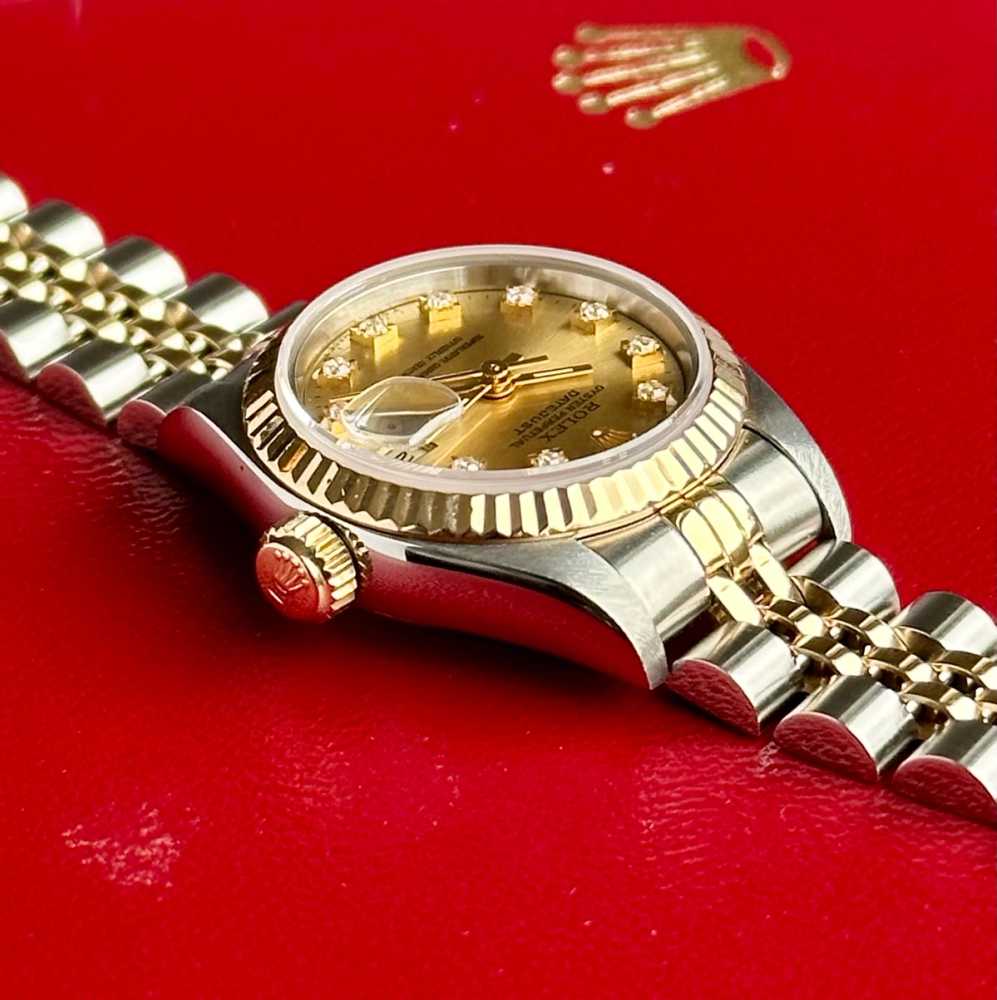 Image for Rolex Lady-Datejust "Diamond" 69173G Gold 1993 with original box and papers 3