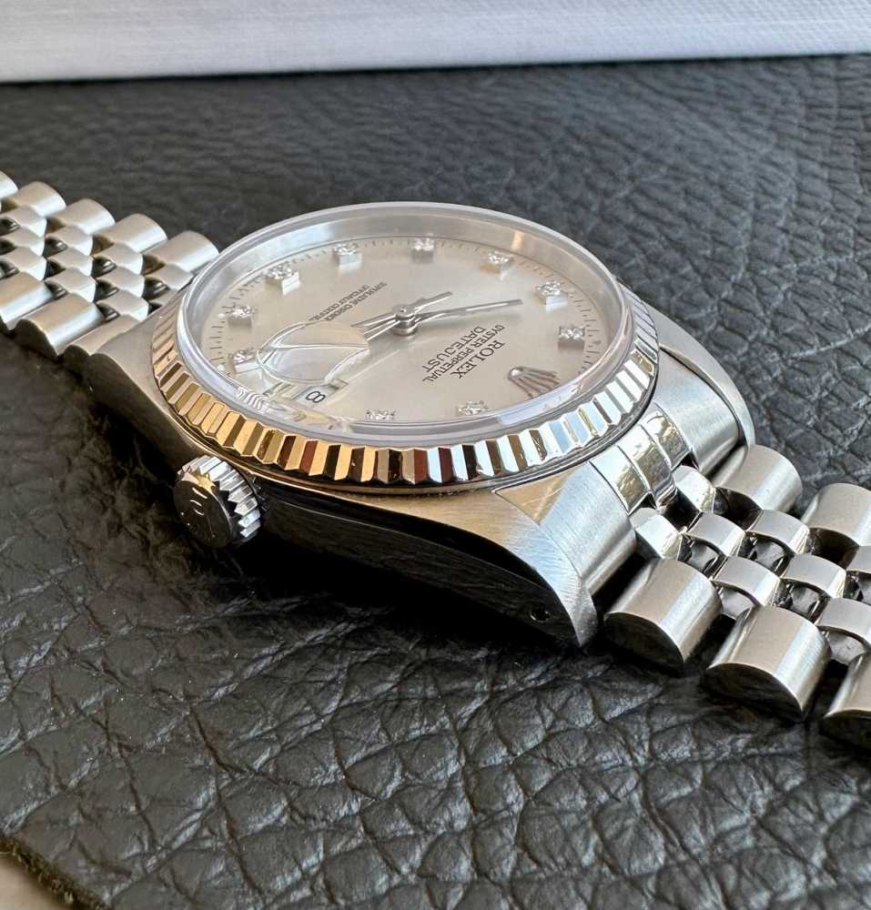 Image for Rolex Datejust "Diamond" 16234G Silver 1990 with original box and papers