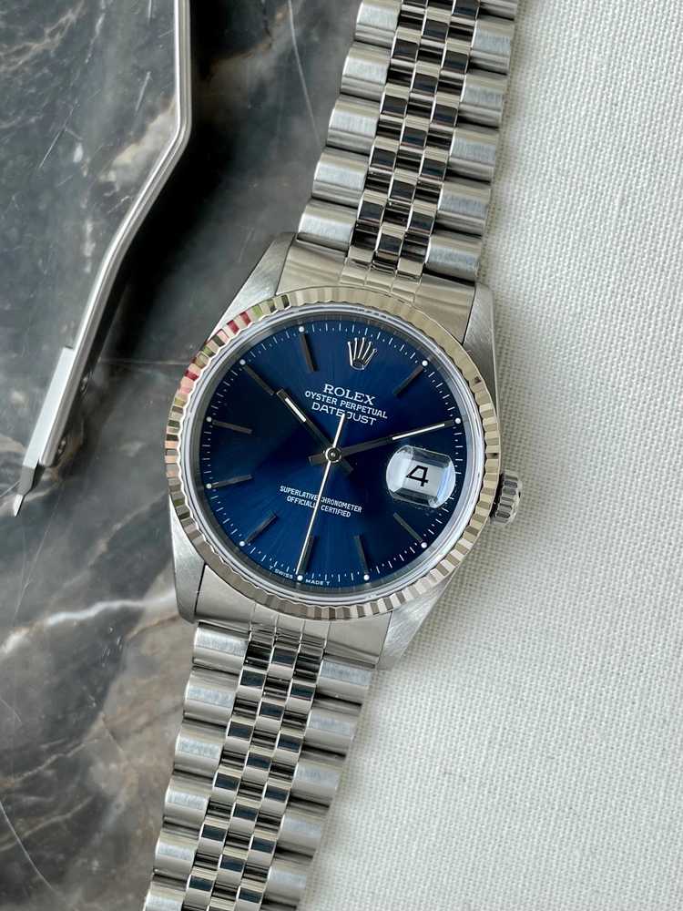 Rolex Datejust 16234 Blue 1995 with original box and papers