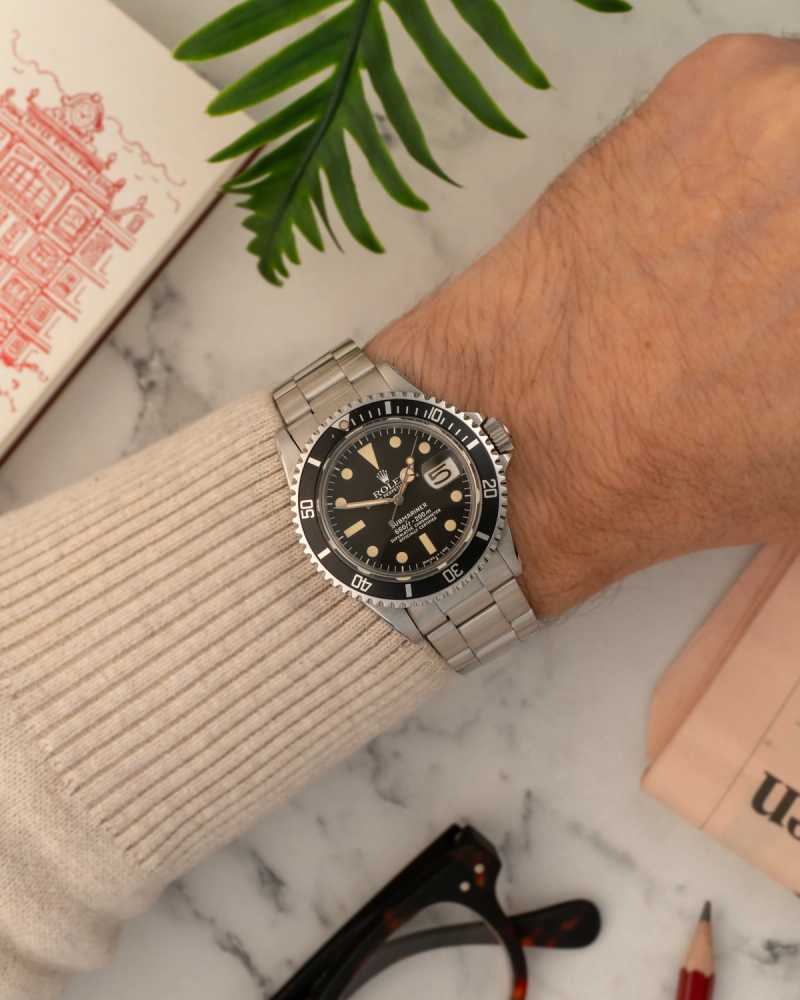 Wrist shot image for Rolex Submariner 1680 Black 1975 