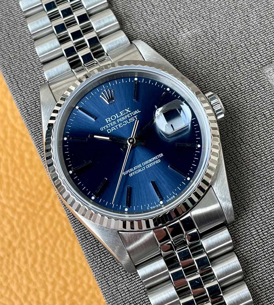 Rolex Datejust 16234 Blue 1990 with original box 2