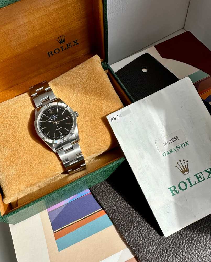 Image for Rolex Air-King 14010M Black 2000 with original box and papers