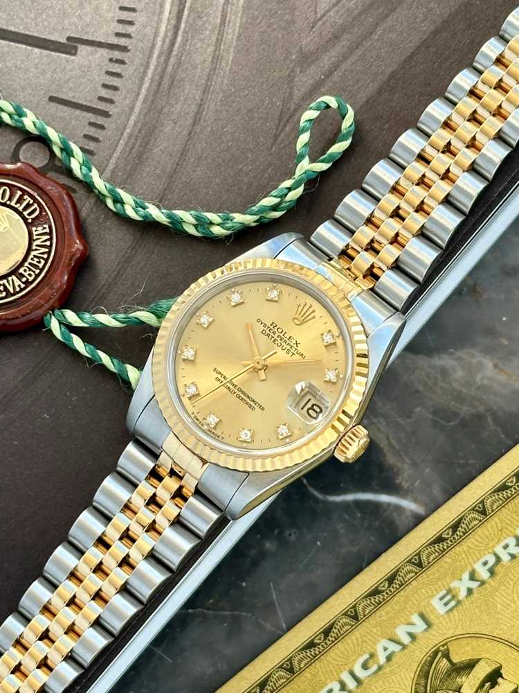 Image for Rolex Midsize Datejust "Diamond" 68273G Gold 1996 with original box and papers