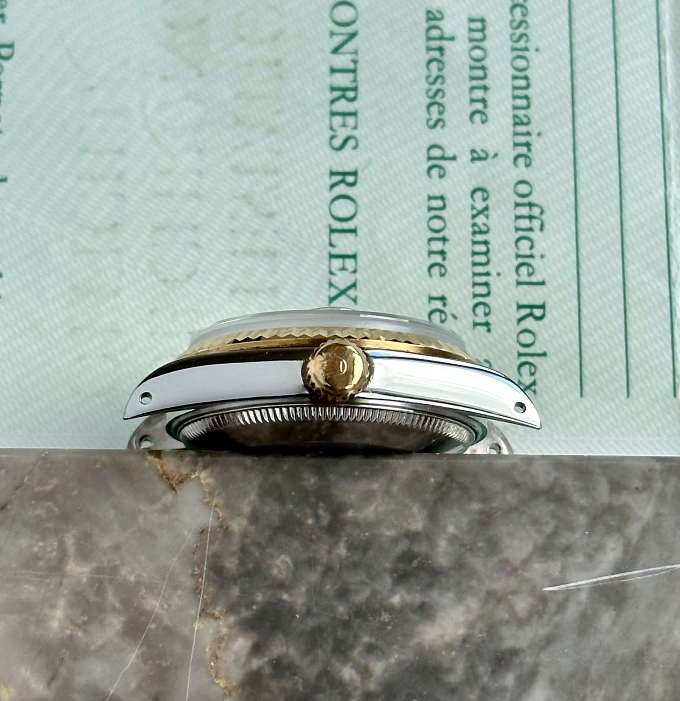 Rolex Midsize Datejust 68273 Black 1990 with original box and papers