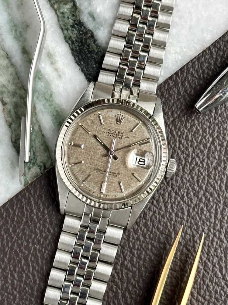Featured image for Rolex Datejust "grey linen" 1601 Grey 1971 