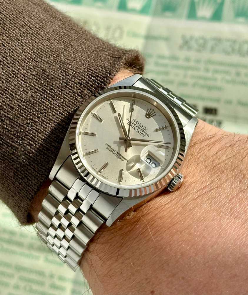 Rolex Datejust 16234 Silver 1991 with original box and papers 4