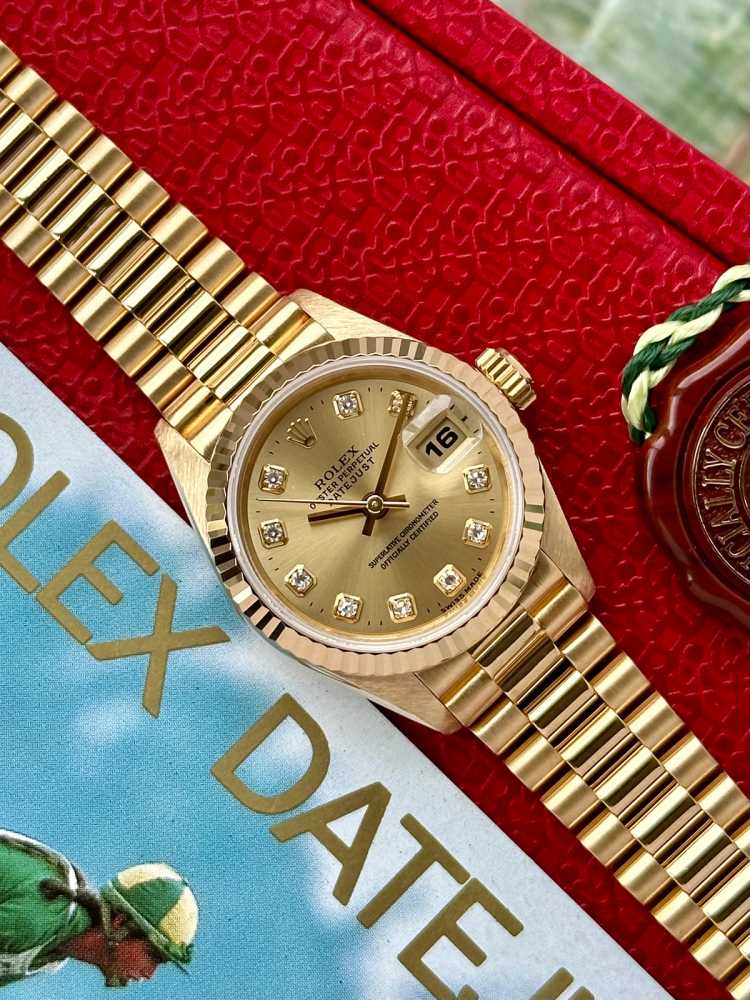 Image for Rolex Lady-Datejust "Diamond" 69178 Gold 1996 with original box and papers
