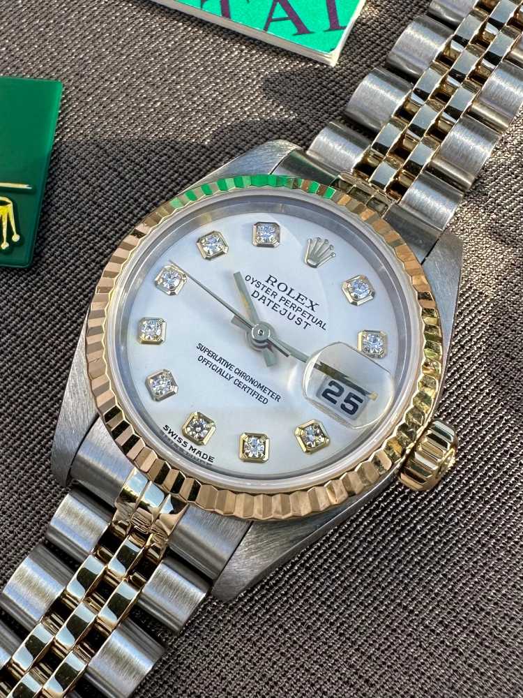 Image for Rolex Lady-Datejust "Diamond" 79173G White 2002 with original box and papers