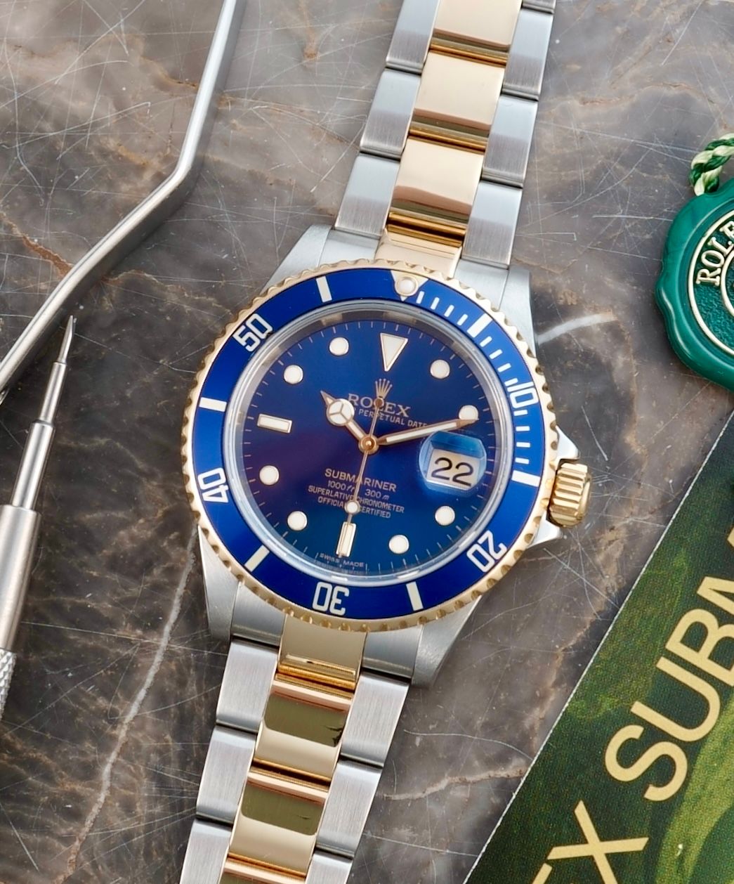 Rolex Submariner 16613 Blue 2006 with original box
