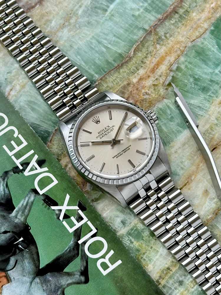 Image for Rolex Datejust 16220 Silver 1999 with original box and papers