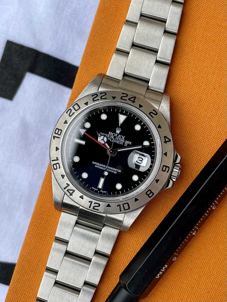 Featured image for Rolex Explorer 2 16570T Black 2004 with original box and papers